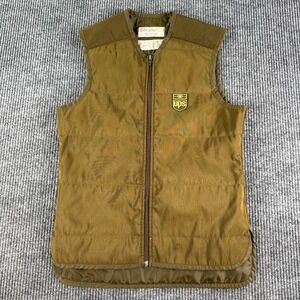 Vintage UPS Vest Mens Small Brown Nylon Zip Lightweight Workwear Outdoor